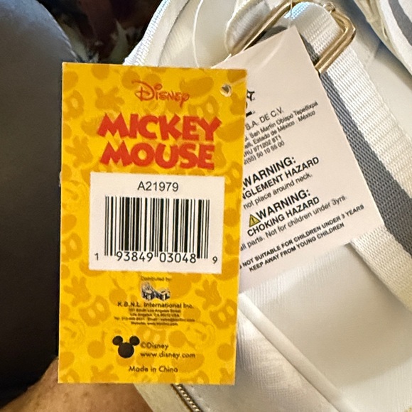 Disney White and Black Cartoon Backpack - Picture 5 of 6